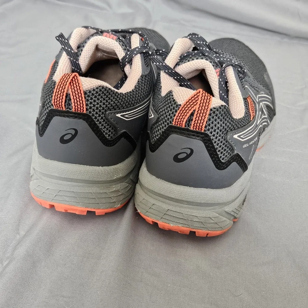 ASICS Gel-Venture Women's Trail Running Shoes Gray Orange Wide Size 8‎